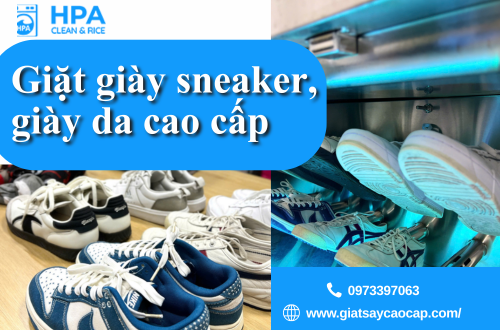  Giặt giày sneaker, giày da cao cấp