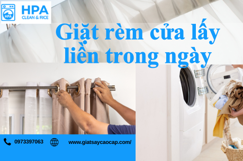 Giặt rèm cửa lấy liền trong ngày